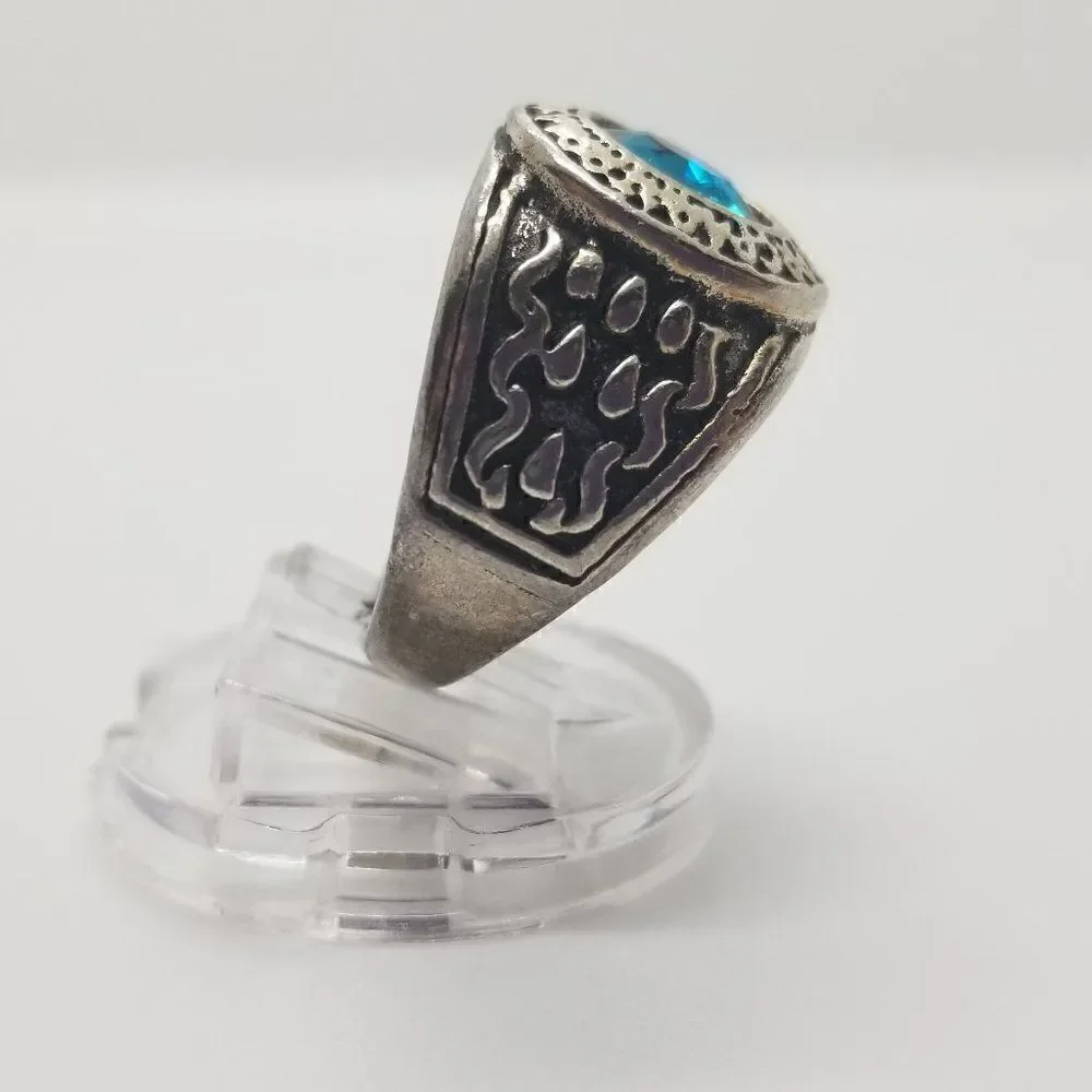 Silver Blue Stone Ring - Picture 5 of 5